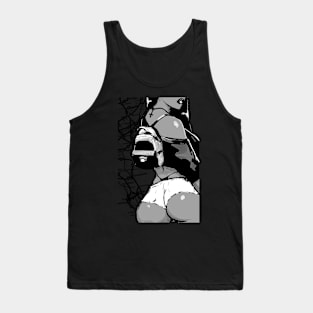 girl on the way (B&W) Tank Top